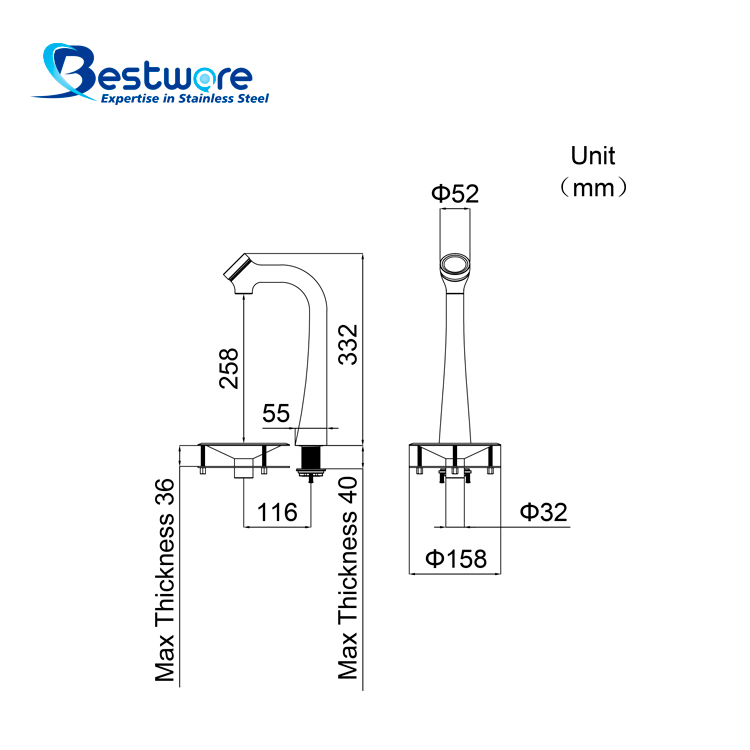 4 in 1 Commercial Sparkling Water Dispenser with Optional RO filtration - Undercounter