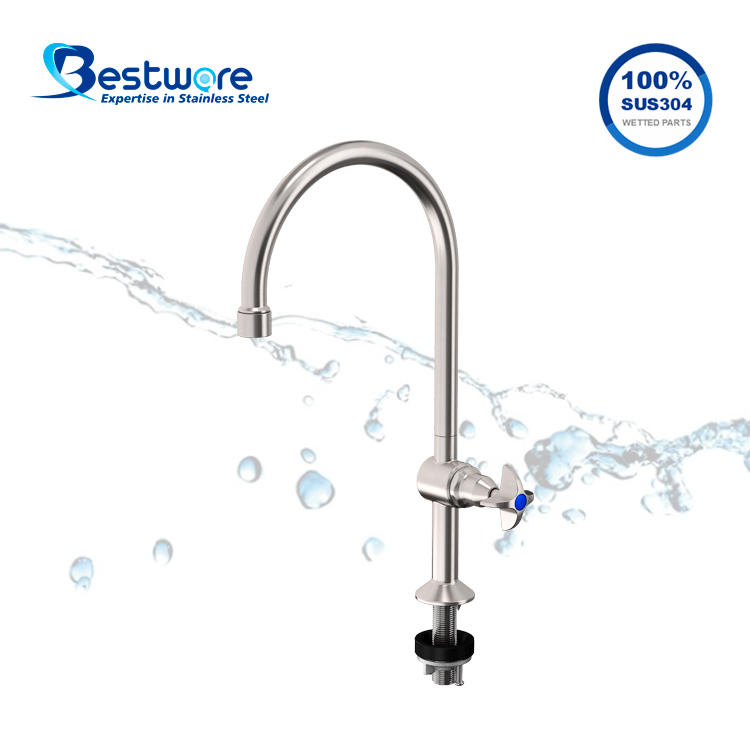 Stainless Steel Single-spout Laboratory Sink Faucet - Deck Mount
