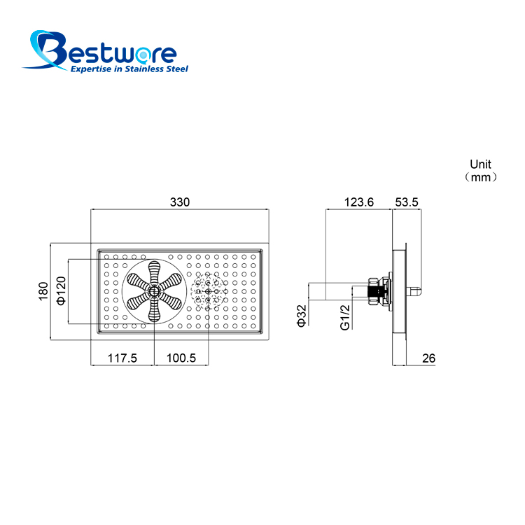 Stainless Steel Sink Glass Rinser - Deck Mount