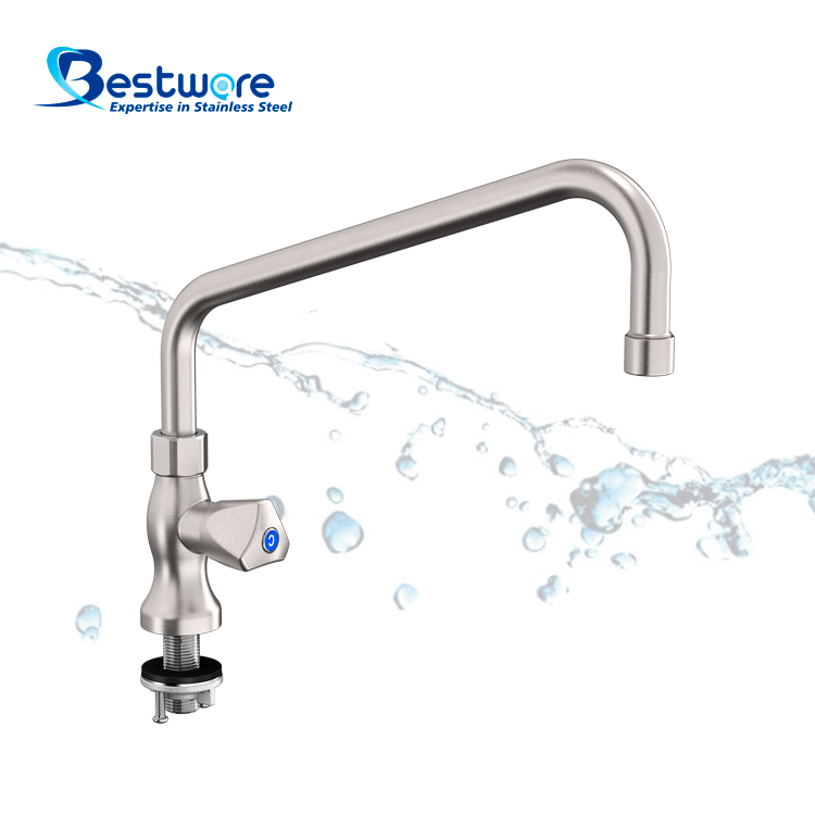 European Style High-grade Stainless Steel Single Cold Manual Faucet - Single Hole Deck Mount
