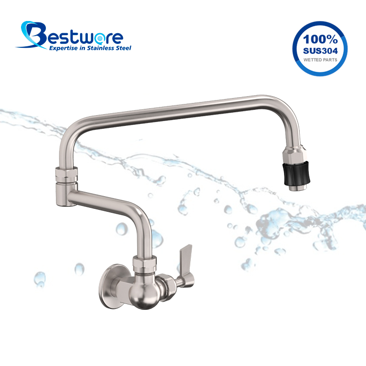 American Style High-grade Stainless Steel Single Cold Manual Faucet - Single Hole Wall Mount