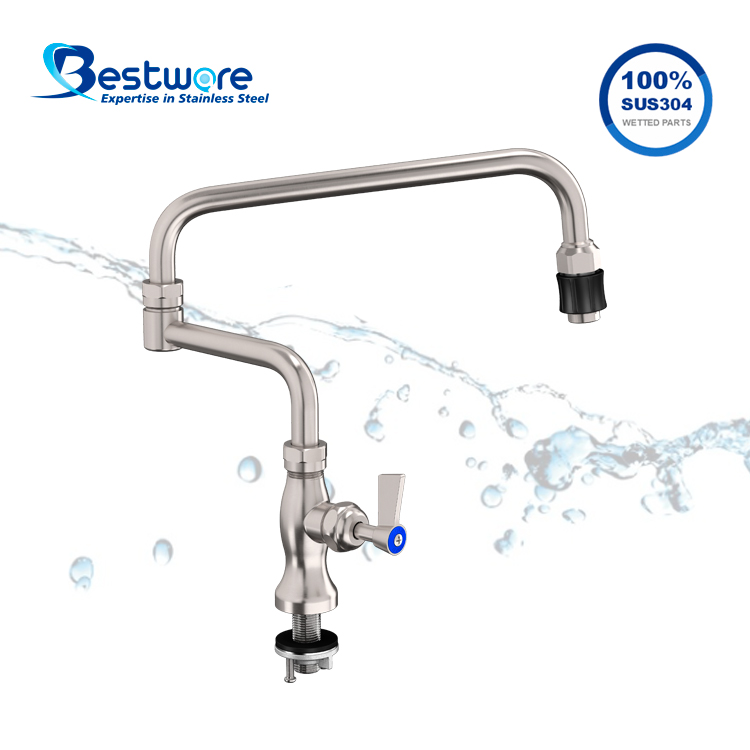 American Style High-grade Stainless Steel Single Cold Manual Faucet - Single Hole Deck Mount