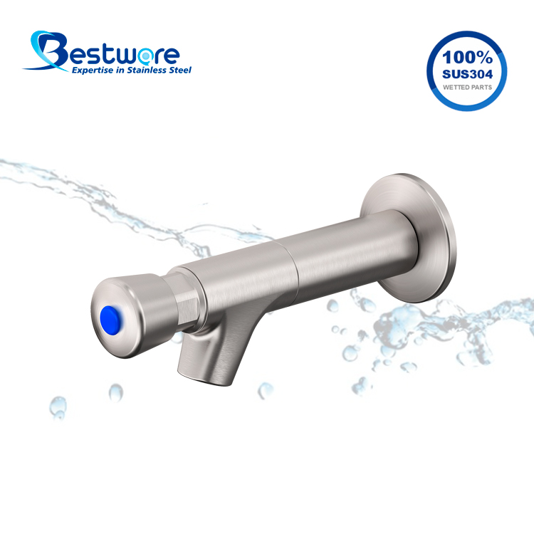 Stainless Steel Metering Faucet - Wall Mount