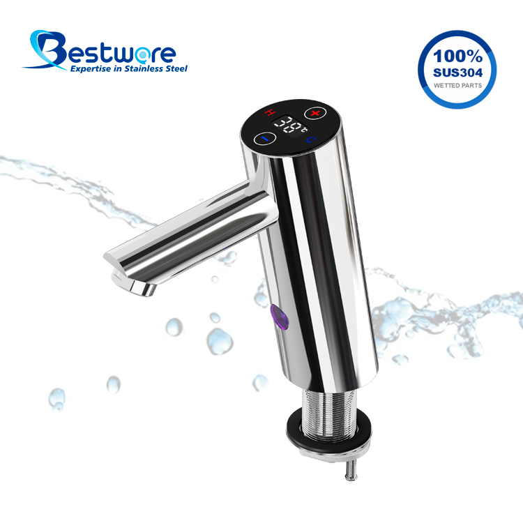 Stainless Steel Intelligent Temperature Control Sensor Faucet - Deck Mount