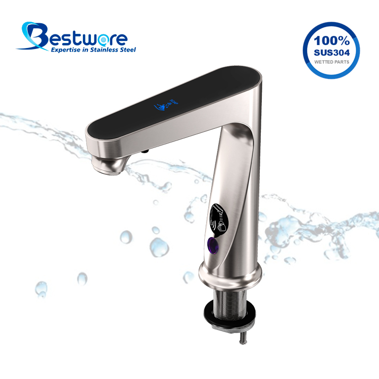 Stainless Steel Single Cold Dual-function Sensor Faucet - Deck Mount