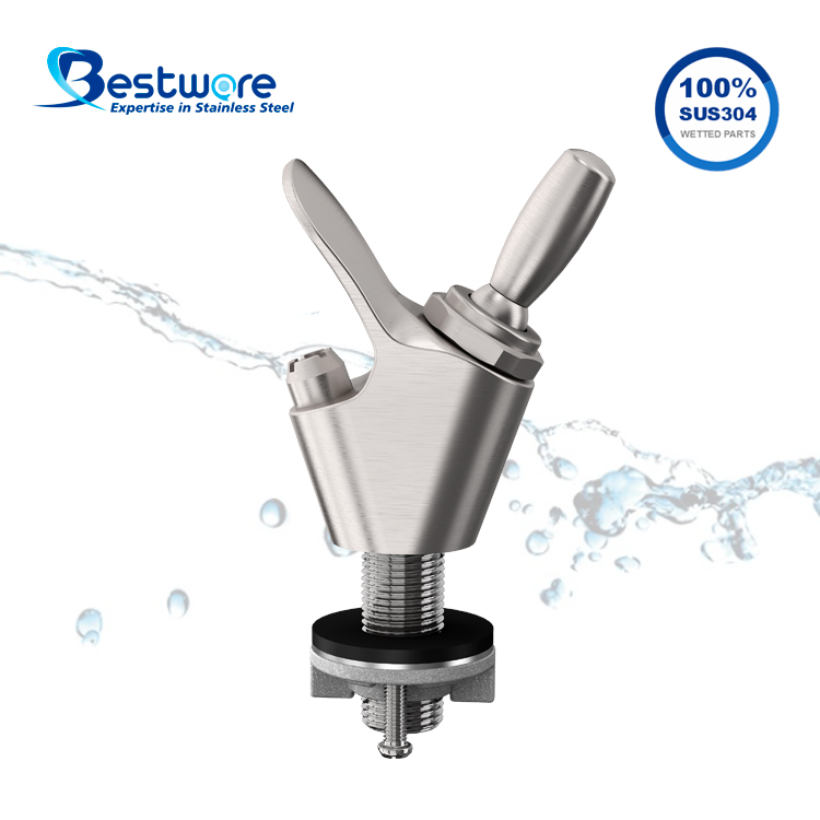 Manual Style Food-grade Stainless Steel Drinking Bubbler Tap - Deck Mount