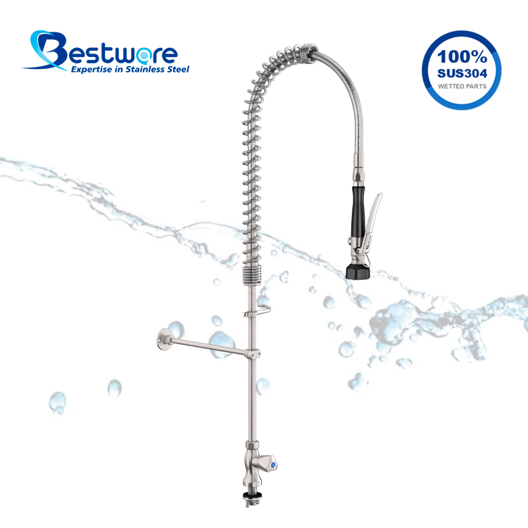 European Standard Style High-grade Stainless Steel Single Cold Pre Rinse Faucet - Single Hole Deck Mount